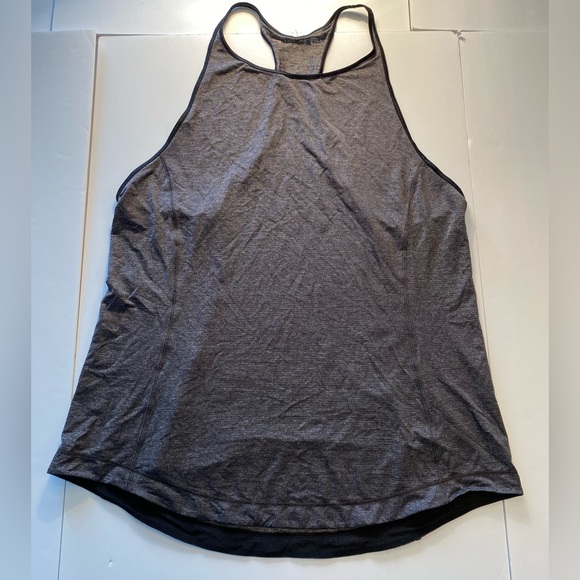Lululemon Time to Sweat Tank  Heathered Black/Black  EUC - Picture 6 of 8